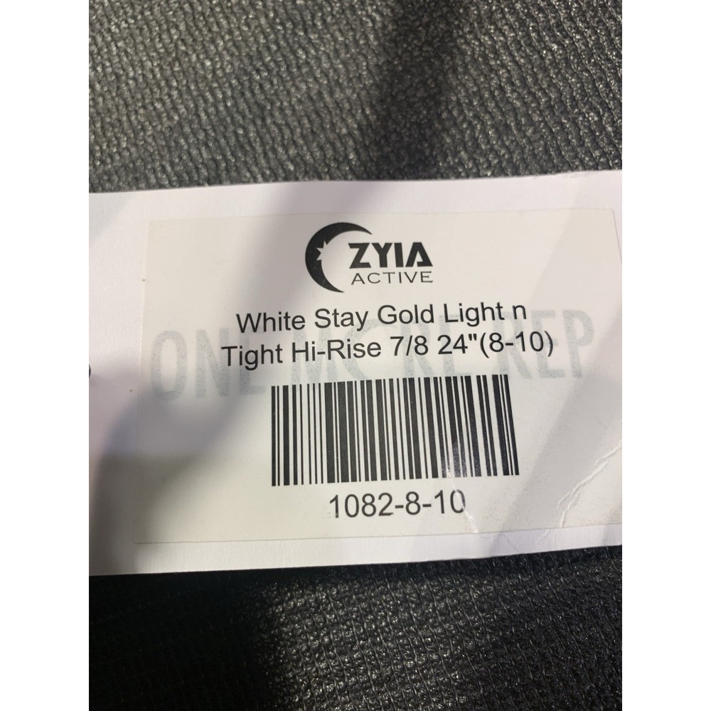 Zyia White Stay Gold Light n Tight 7/8 24" leggings Size 8-10‎ - Picture 6 of 7